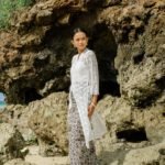 Luna In White Batik Sage Green