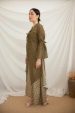 Kebaya Top In Lembayung (Moss Green) - Image 5