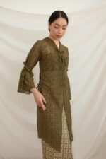 Kebaya Top In Lembayung (Moss Green) - Image 2